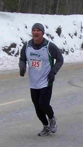 Kevin Mitchell at Mile 9 of the Mid Winter 10 Miler held on Feb 1, 2009 at Cape Elizabeth
